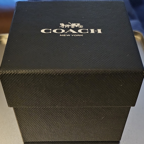 Coach Women's Scout Iconic Mini Bangle in Burgundy w/silver. - Picture 3 of 10